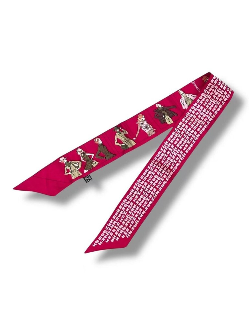 Hermes Scarf Silk Logo Dress Code Pink - Picture 3 of 8
